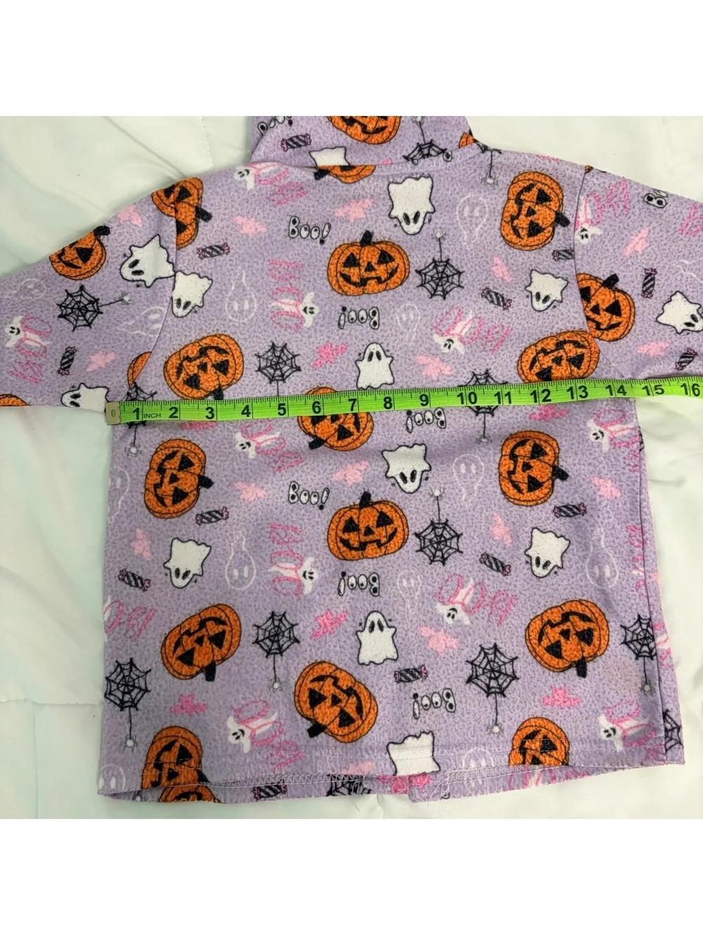 vintage y2k 2000s halloween 2 piece pajama set pumpkins ghost size 4/5 lavender